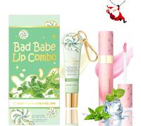 2PCS Lip Oil & Balm Duo Set - Hydrating Moisturising Lip Care with Mint Flavour - Nourishing Overnight Glossy Shine for Dry Lips - Natural Lightweight Lipgloss for Women & Girls Accessory Tools (Mint)