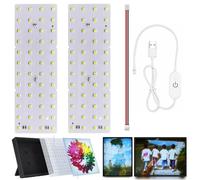 2pcs Lithophane Led Backlight Board Kit KC009 KC010 for Bambu Lab H2D/X1/P1P/A1 LED Light Board LED Backlights Makerworld Model Parts USB 3D Print Accessory Photo Model DIY Light Box