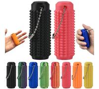 2Pcs Little Ouchies Fidget Spiky Keychain for Adults - 3D Printed Sensory Stress Relief Toy for Anxiety, Focus & Pain Stimulation, Portable ADHD Autism Fidget Toys (Black & Pink)