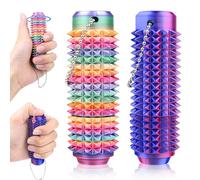 2PCS Little Ouchies Pain Fidget Toys, Pain Stimming Fidgets Toy for Adults & Teens, 3D Printed Spiky Grippie Stim Keychain Sensory Toy for Stress Relief & Focus, Office Novelty Gifts