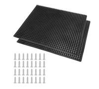2PCS Livestock Grooming Mats with Mounting Nails Post Pad for Various Farm Animal Horse Cow Cattle Grooming Cow Post