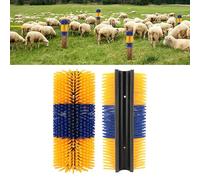 2pcs Livestock Scratch Brushes, Soft Horse Cow Scratcher Full Massage Brush, Horse Brushes for Grooming, Relieve Itching on the Back of Livestock, for Horse Goat Cow Pig (Yellow)