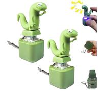 2PCS Lizard Keychain Sound, 2025 New Adults Keyboard Clicker Lizards Fidget Toys, Lizards Fidgets Toy with Quacking Sound & Colorful Light, Clicky Fidgets Toy, Funny Fidget Keyring Decompression Toys