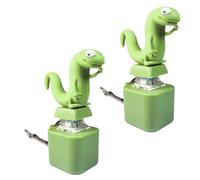 2PCS Lizard Keychain Sound, 2025 New Adults Keyboard Clicker Lizards Fidget Toys, Lizards Fidgets Toy with Quacking Sound & Colorful Light, Clicky Fidgets Toy, Funny Fidget Keyring Decompression Toys