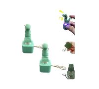 2PCS Lizard Keychain with Sound & Light - 2026 New Adults Keyboard Clicker Fidget Accessory, Quacking Clicky Decompression Keyring for Stress Relief (Green)