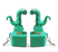 2Pcs Lizard Sound Fidget Keyring, Lizard Button Fidget Clicker, Rechargeable Anxiety Relief Keychain Button Toy, Portable Clicky Fidgets Toy, Funny Stress Reliever with Colorful Light & Sound