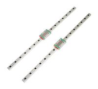 2pcs LML12H Linear Guide Rails 400mm with MGN12H Slide Blocks, Compact Precision Linear Motion Rail System, 4 - Point Contact Design for Small Automation Equipment