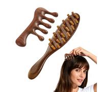 2pcs Loc Combs for Dreads,Wide Tooth Hair Brushes,Practical Portable Massage Tools,Wooden Scalp Massager Combs for Dreadlock Sisterlocks Microlocs Hair Growth,Sandalwood Loc Brush