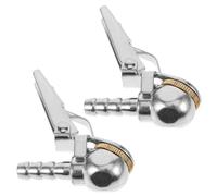 2pcs Locking Car Tire Air Chuck Kit Silver Aluminum Alloy | Portable lightweight clamps, high hardness build, deformation resistant, for car owners and compressor hose use