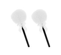 2PCS Lollipop Shape Setting Powder Puff,Fluffy Body Powder with Long Handle,Soft Cosmetic Makeup Puffs Women,Reusable Cosmetic Applicator for Setting Loose Dusting Blender & BodyPowder Application