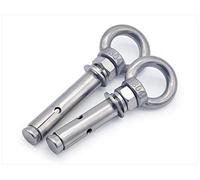 2PCS Long Eye Bolt with Ring 304 Stainless Steel Wall Expansion Anchor Bolts M8 x 70 mm Masonry Concrete Screws