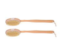 2pcs Long Handled Bristles Pet Bath Brush for Cats Dogs