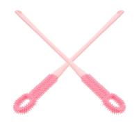 2pcs Long Handled Toe Cleaning Brush for Deep and Comfortable Grip | Pp and Tpe Construction, Pink Finish, Multi Functional Use, Effortless Operation, Set