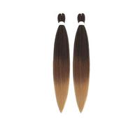 2Pcs Long Pre Stretched Braiding Hair Extension,30" Twist Jumbo Braids Yaki Straight Synthetic Hairs(1B-30-27,3Pcs/Lot)