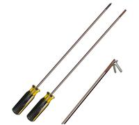 2Pcs Long Screwdriver, Magnetic Tip High Hardness Wear Resistant Long Flat Head Screwdriver and Cross Set