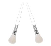 2pcs Loose Powder Makeup Brush for Women, Wool Ps Aluminum | Gentle on Skin, Even Powder Distribution, Precise Application for Daily Makeup and On-the-go Touch-ups