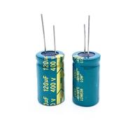 2pcs/lot 400V 120UF high frequency low impedance 400V120UF aluminum electrolytic capacitor size 18 * 30 20% AUOQKQUT