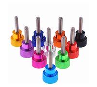 2pcs/lot Aluminum Thumb Screw M3 M4 M5 M6 Knurled Head Staniless Steel Thread Hand Tighten Screws Bolts(Gold,M5X15)