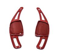 2pcs/lot Car Sports Steering Wheel Shift Paddle Shifter Fit Compatible With Audi A3 A4 A5 S3 S4 S5 SQ5 SQ7 Q2 Q3 Q5 Q7 TT TTS ABS Carbon(Pearl Red)