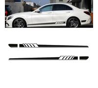 2Pcs/lot Car Waist Side Skirt Decoration Stickers Decals Vinyl,For Benz W205 W203 W204 C Class Auto Car Accessories