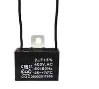 2pcs/lot CBB61 2UF 400V fan capacitor RUAJOGYNVM