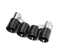 2pcs/lot Dual Performance Car Exhaust Pipe H Shape Carbon Fiber Exhaust Tip For BMW Universal Quad Muffler Pipe Tailpipe(ID63MMOD89MM)