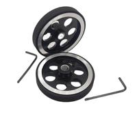 2Pcs/Lot Durable Rubber Meter Counter Measuring Wheel 300MM Perimeter 11MM Hole Shaft(6mm bore)