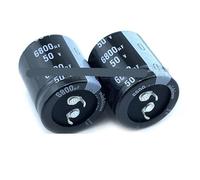 2Pcs/Lot NCC 6800uF 50V 50V6800uF 22X50 25X40/45/50 30x30/35/40 35x30 Snap-in PSU Amplifier Capacitor BIANMTSW(50V6800uF 25x50 2Pcs)