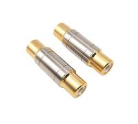 2pcs/lot RCA Female to Female Jack Socket Straight Adapter Gold
