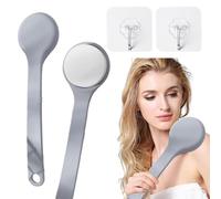 2pcs Lotion Applicator for Back, Back Cream Applicator, 2pcs self-Adhesive Hooks, for Easy Application of Body Lotions to Hard to Reach Areas, Post Shower Use, Long Handle, Soft Comfortable Pad