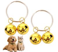2PCS Loud Cat Bell, Dog & Cat Bells for Collars Loud, Pet Tracker (Gold)