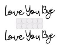 2pcs Love You Bye Above Door Sign - Heartwarming Wall Decor for Hallways, Stairs & Entrances - Durable & Stylish Home Accent