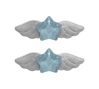 2pcs Lovely Star Wings Hair Clip Sweet Hairpins Fashion Hair Side Clip Hair Accessory For Kids Teens Girls Wings Hair Clip, Blue