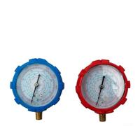 2PCS Low and High Pressure Gauges Set, Compatible with R22 R404A R134A R410A Air Conditioner Systems, PSI KPA Display for HVAC Charging and Maintenance