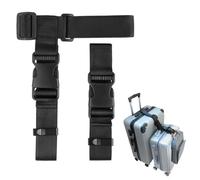2PCS Luggage Strap, Add A Bag Luggage Strap Adjustable Travel Belt Heavy Duty Suitcase Connector Belt T-Type Strap with Quick Release Buckle Travel Bag Accessorie for 3 Suitcase Belt Tie Together