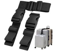 2PCS Luggage Straps for Suitcases, Add a Bag Luggage Strap Heavy Duty T-Type Suitcase Connector Belt Adjustable Travel Baggage Attachment Accessories for Connecting Your 3 Luggage Suitcases Together