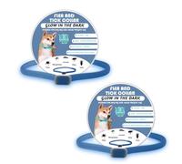 2PCS Luminous Adjustable Water Resistant Collars for Puppies & Dogs, Natural Repellent for Small, Medium & Large Dogs