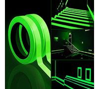 2PCS Luminous Tape, 10m x 10mm Glow in Dark Waterproof Fluorescent Adhesive Warning Tape for Stairs Stage Supplies Decoration (Green Light)
