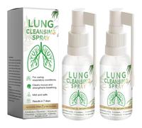 2Pcs Lung Cleansing Spray, Mullein Leaf Extract for Lungs, Herbal Lung Cleanse, Powerful Lung Support, Natural Respiratory Cleanse & Breathe Spray
