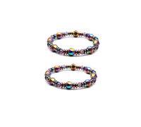 2Pcs Lunula Electroactive Aurora Bangle for Women Men Lymph Detox Bracelet,Lunula Aurora Bangle Armelle Electroactive Auroras Bangle Bracelet, Stone, no