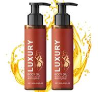 2PCS Luxury Magic Firming Body Oil, Skin Tightening Body Oil for Crepey & Loose Skin, Body Massage Oil for Wrinkles, Fine Lines, Scars & Stretch Marks, After Shower Skin Care for Women, Moisturising
