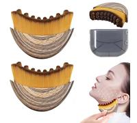 2PCS Lymphatic Contour Face Brush, Lymphatic Drainage Brush with Gentle Bristles, Ergonomically Designed to Fit The Skin Precisely, Improves Skin Glow & Absorption