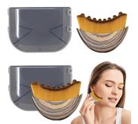 2PCS Lymphatic Contour Face Brush, Lymphatic Drainage Massager for Face, Dry Brushing Face Brush Tool with Ergonomic Design for Face, Chin Jawline Sculpting, Fit The Skin,Reduce Puffiness, Christmas G