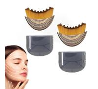 2PCS Lymphatic Contour Face Brush Soft, Dry Lymphatic Drainage Massager for Face Chin and Neck Relaxation, Ergonomic Design to Relieve Fatigue & Fit Skin Precisely