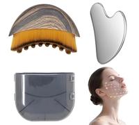 2PCS Lymphatic Drainage Brush, Lymphatic Face Brush, Facial Massage, Skin Care Ergonomic Handle, Portable Design