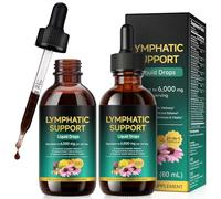 2PCS Lymphatic Drainage Drops 2 FL OZ, Lymphatic Drainage Drops, Support Supplement with Echinacea, Dandelion, Elderberry, Cleavers, Astragalus, Burdock, Natural Lymphatic Cleanse & Immune Support