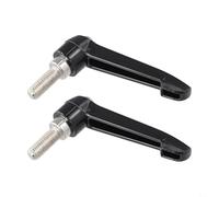 2pcs M10*1 5 Threaded Clamping Lever Handles with Spring Locking Pin for Fitness Equipment and Exercise Bikes (25mm)