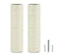 2Pcs M10 Cat Tree Replacement Post - 10mm Bolt Sisal Cat Scratching Post Replacement Pole DIY M10 Bolt Sturdy PVC Tubes Screws Included (2.36 * 11.8")