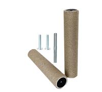2Pcs M10 Cat Tree Replacement Post - Cat Scratching Post Replacement Pole DIY M10 Bolt Sturdy Cardboard Tubes Natural Jute Rope Screws Included (2.4 * 11.8")