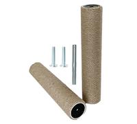2Pcs M10 Cat Tree Replacement Post - Cat Scratching Post Replacement Pole DIY M10 Bolt Sturdy Cardboard Tubes Natural Jute Rope Screws Included (2.4 * 15.7")